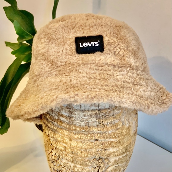 Levi's Camel Brown Sherpa Bucket Floppy Summer Hat - Picture 7 of 8